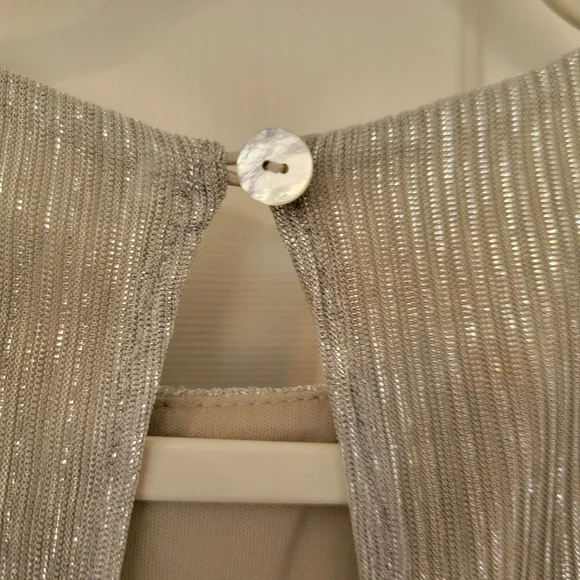 Show Me Your Mumu Size Small Jenner Dress Micro Pleat Silver Ombre - Picture 12 of 13